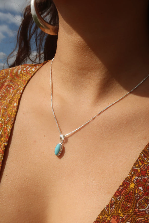 One and Only Turquoise 925 Silver Necklace by All About Audrey