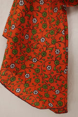 Gemini Wrap Top - Tiger Orange Floral - Size S/M