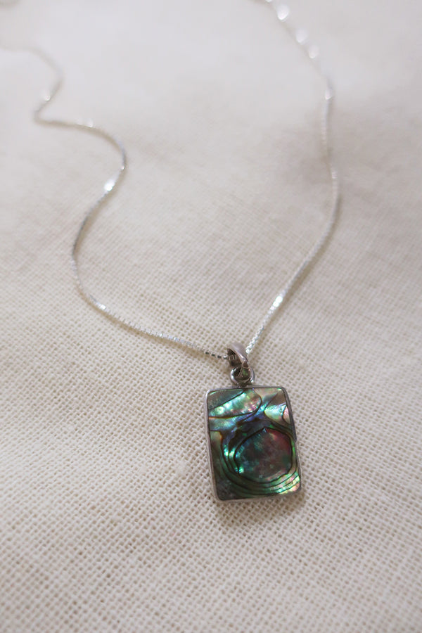 Ancient Abalone Stone 925 Silver Necklace by All About Audrey
