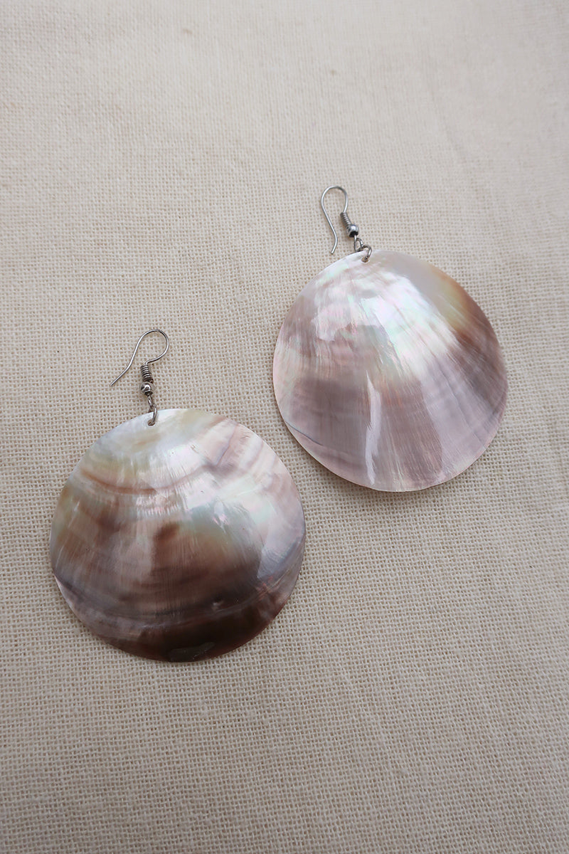 Full Moon Shell Earrings in Desert Dune by All About Audrey