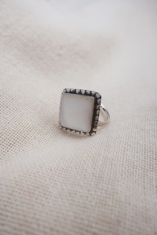 Tried and True 925 Silver Ring in Mother of Pearl by All About Audrey