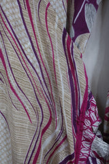 Venus Midi Wrap Dress - Magenta Psychedelia - Size S/M