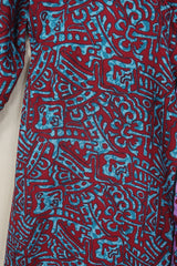 SALE | Lola Wrap Dress - Psychedelic Scarlet & Blue - Size S/M