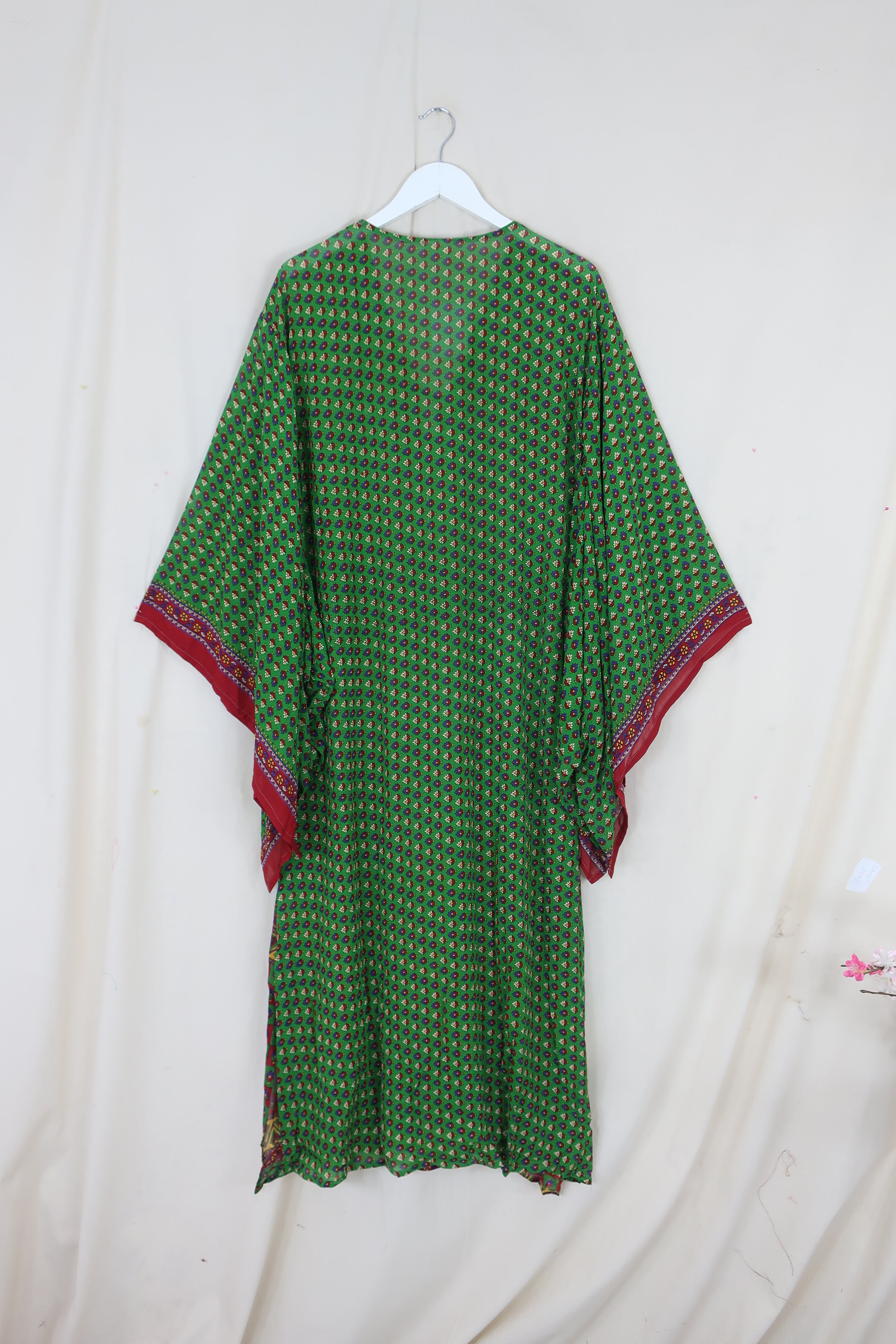 Cassandra Maxi Kaftan in Vivid Forest Floor - Size M/L