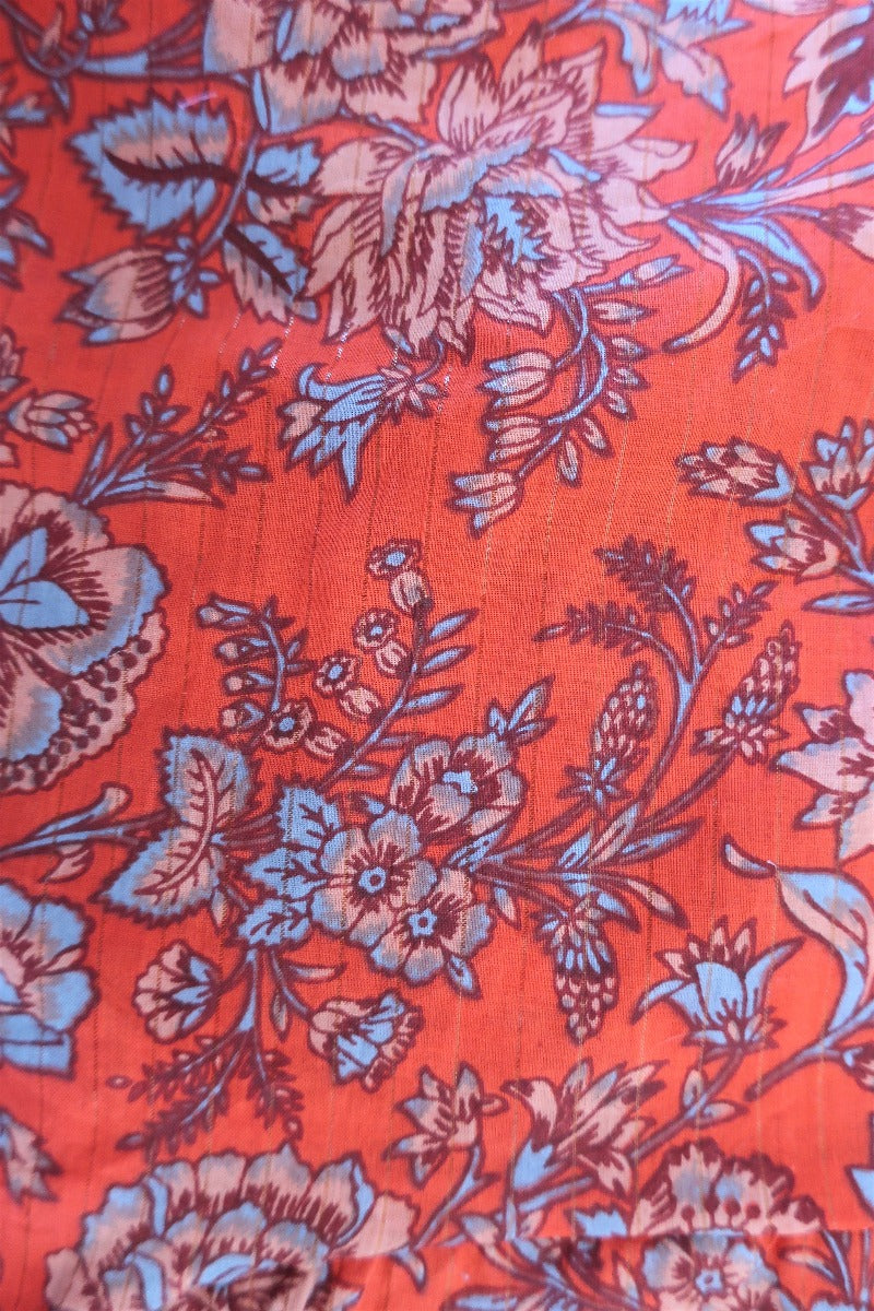 30% OFF Diana Wrap Top in Coral Orange Floral