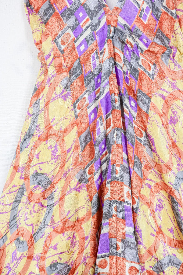 Medusa Harem Jumpsuit - Vintage Sari - Fruit Punch Bubble  - S/M
