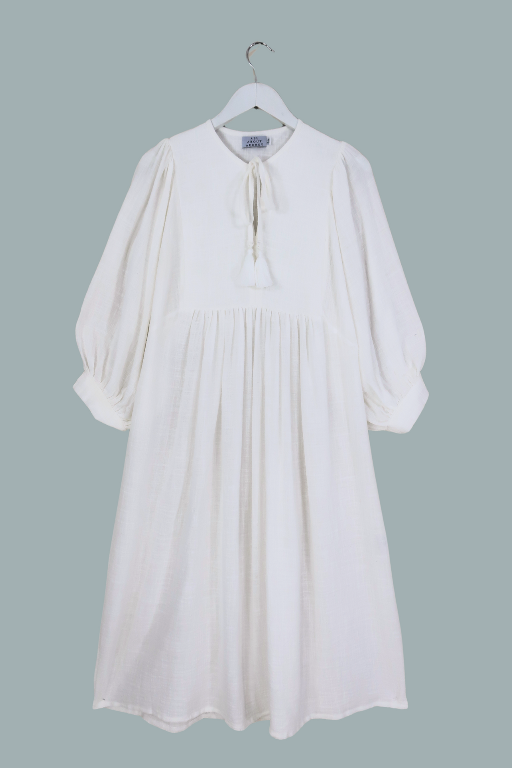 Posy Midi Dress in Salt White by All About Audrey