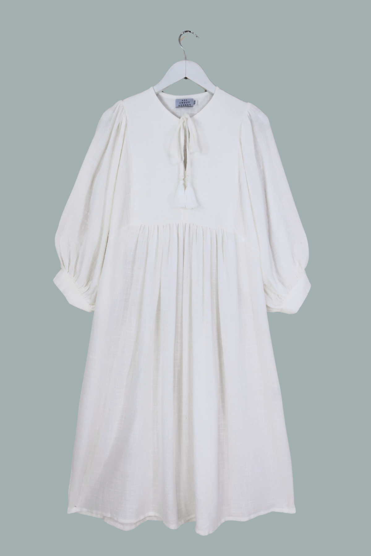 Posy Midi Dress in Salt White by All About Audrey