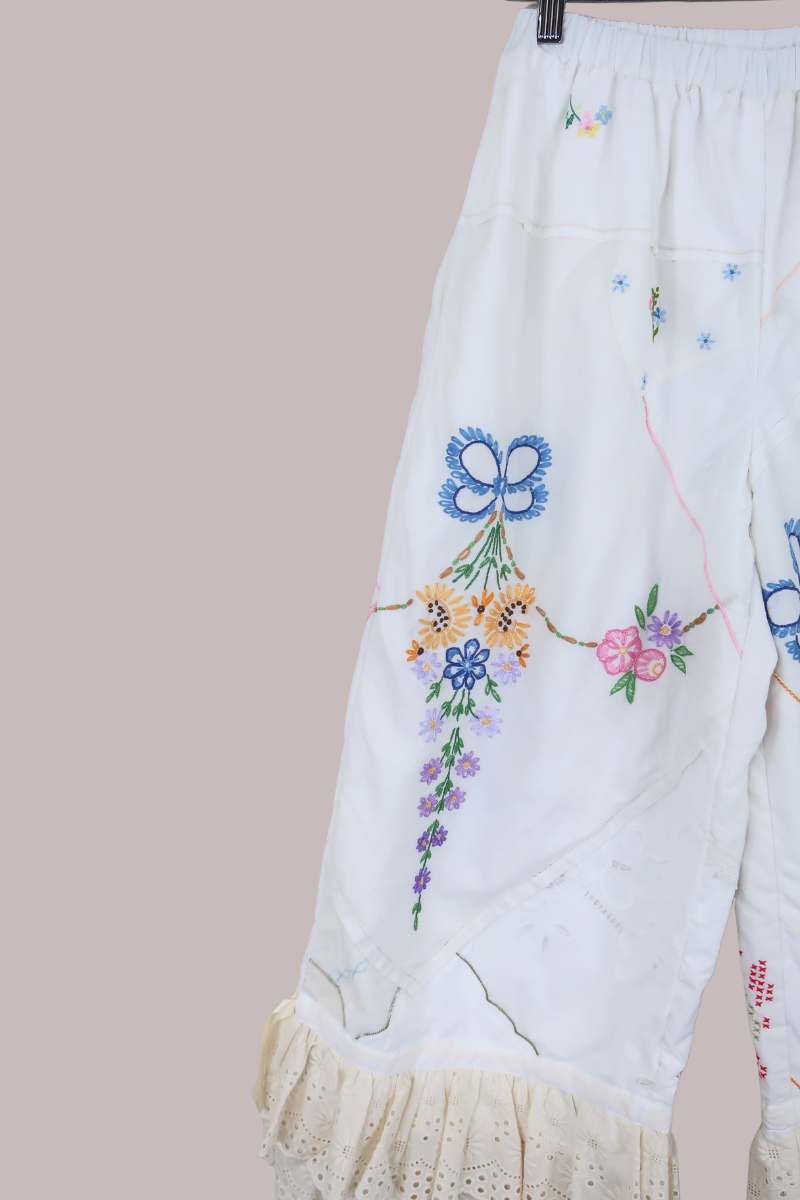 Philippa Vintage Tablecloth Bloomers in Regency Flower Show Embroidery