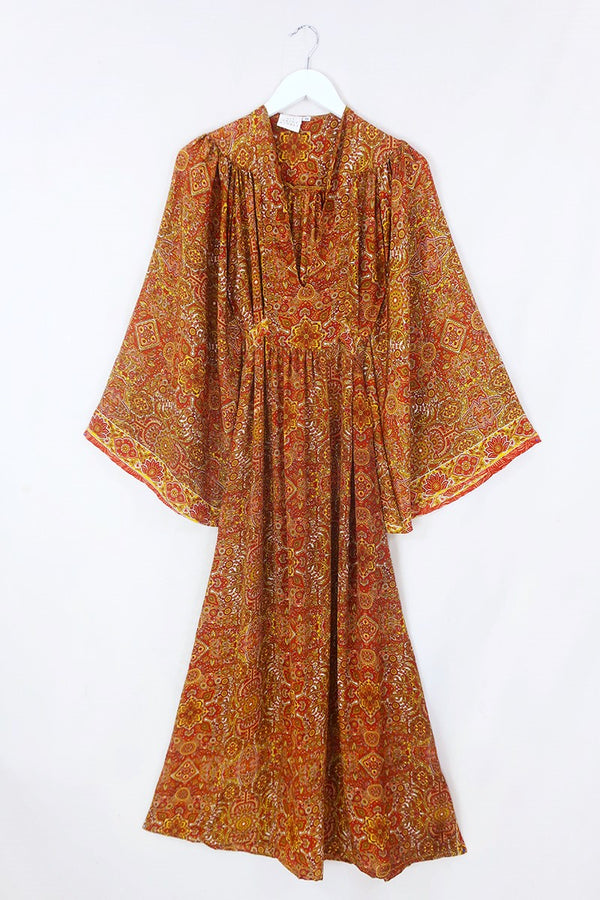 Stevie Maxi Dress in Lennon Gold Mandala by all about audrey