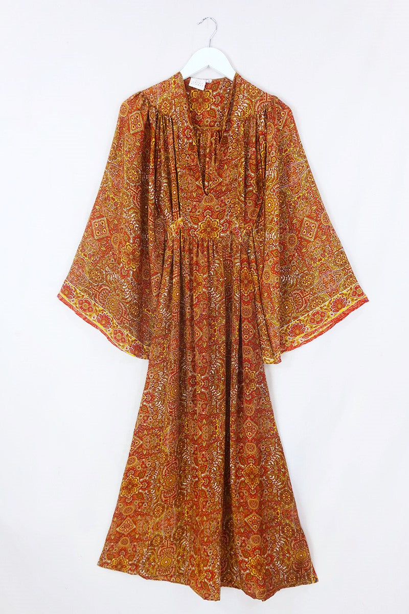 Stevie Maxi Dress in Lennon Gold Mandala by all about audrey