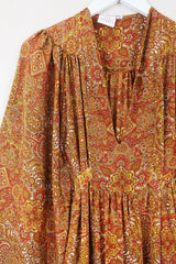 Stevie Maxi Dress in Lennon Gold Mandala by all about audrey