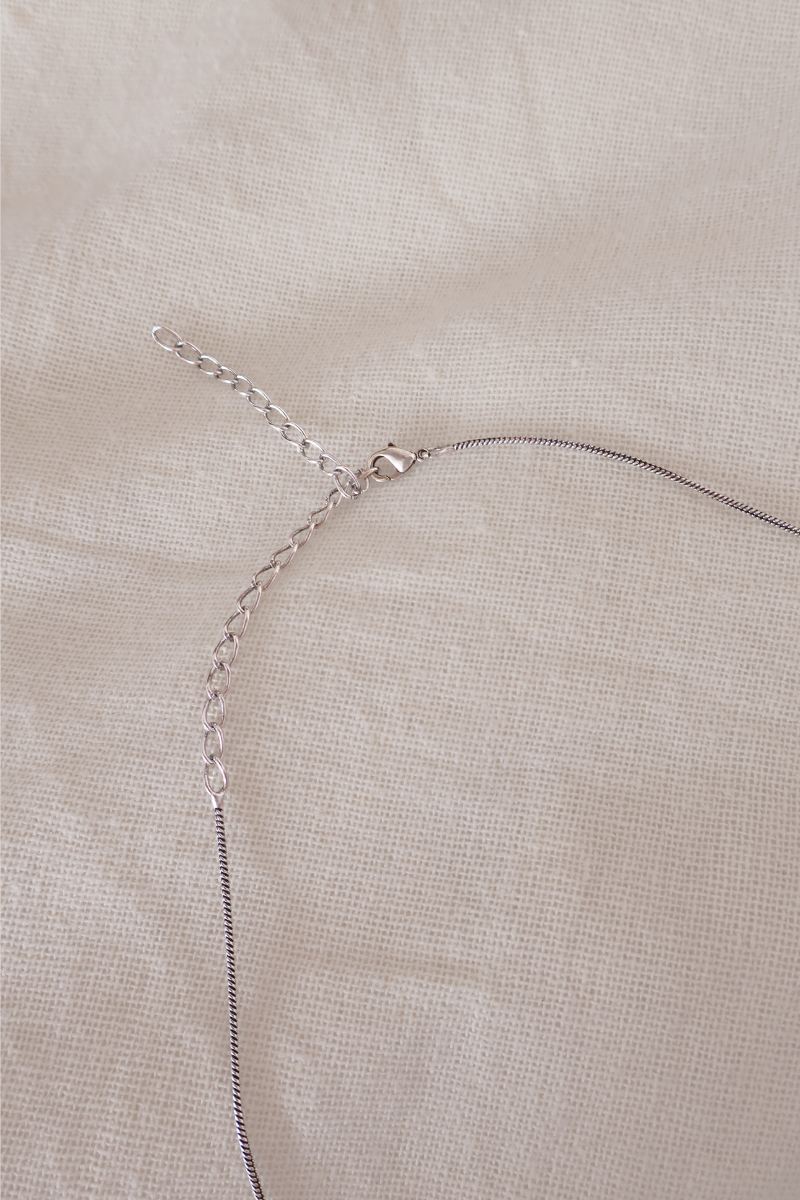 Amethyst Crescent Moon Silver Plated Necklace