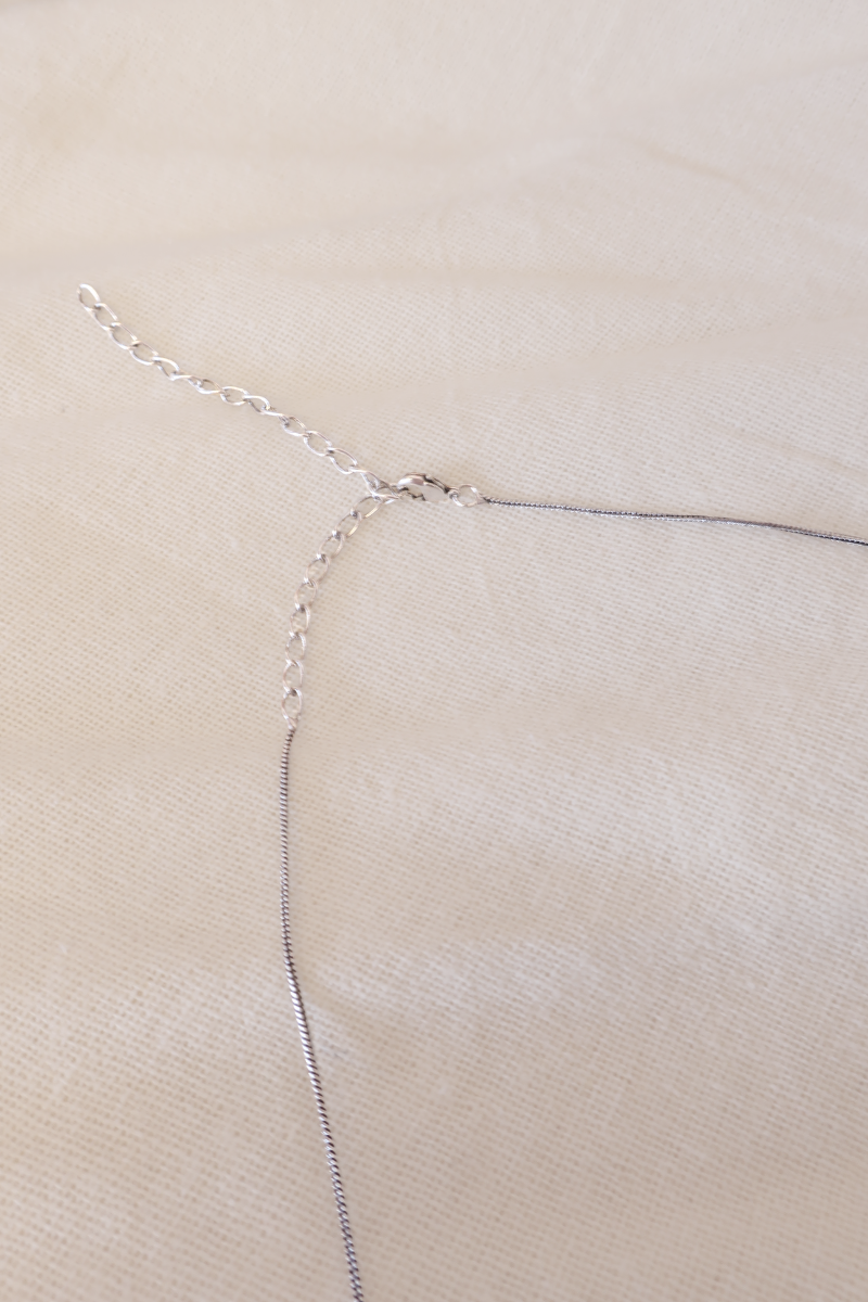 Amethyst Droplets Silver Plated Necklace