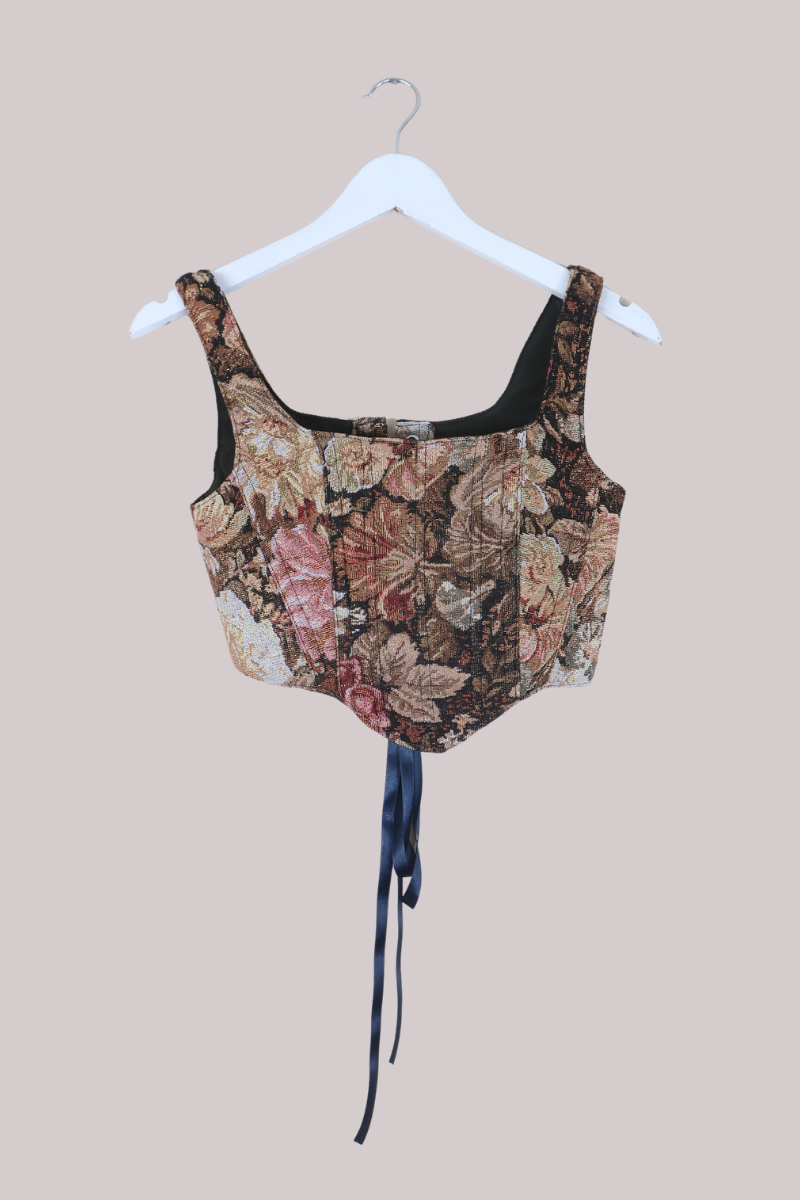 Antoinette Tapestry Corset in Golden Cotillion Florals