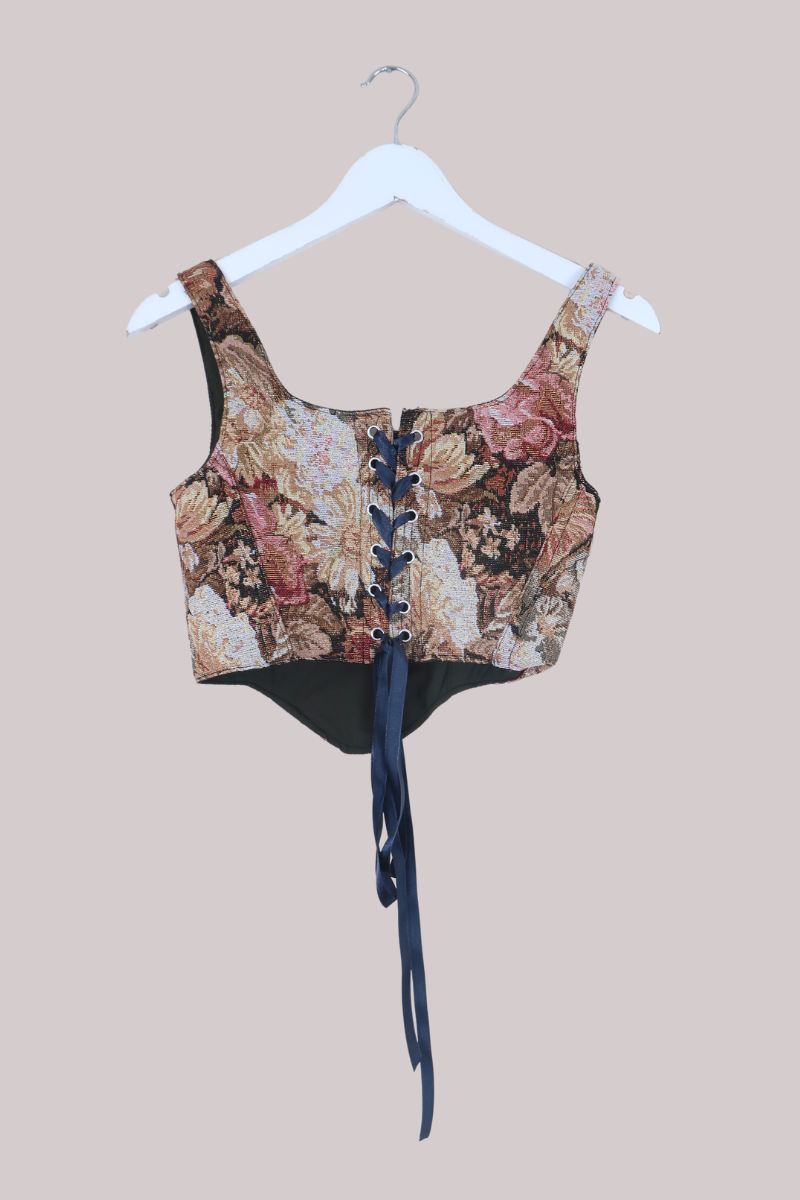 Antoinette Tapestry Corset in Golden Cotillion Florals