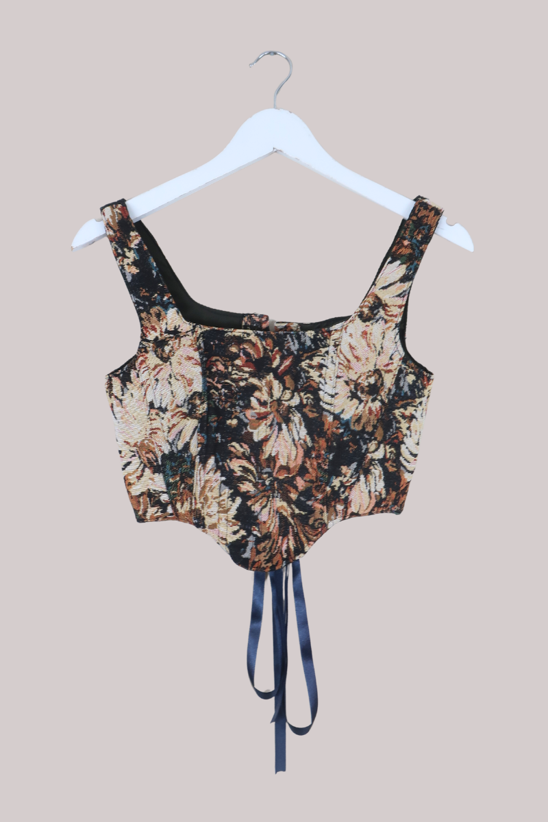 Antoinette Tapestry Corset in Twilight Garden