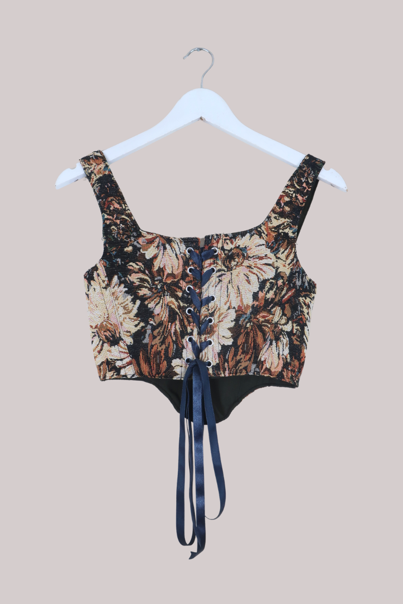Antoinette Tapestry Corset in Twilight Garden