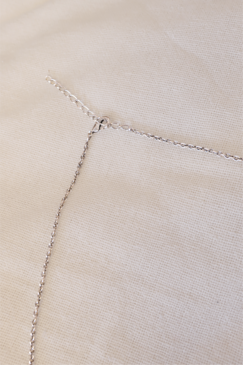 Arachne Necklace in Silver with Black Onyx
