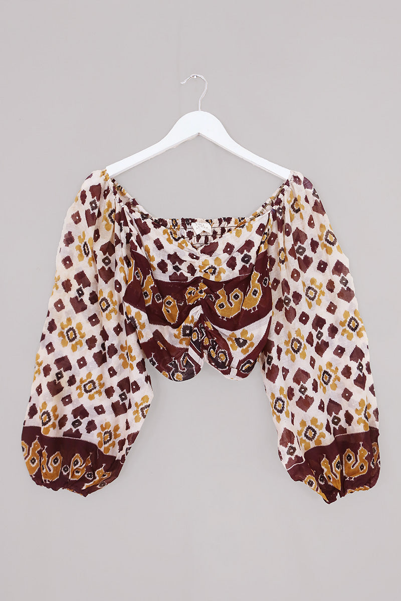 Ariel Top - Vintage Sari - Spring Chicken - Free Size