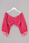 Ariel Top - Vintage Sari - French Rosie - Free Size