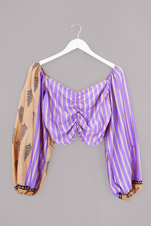 Ariel Top - Vintage Sari - Wisteria - Free Size