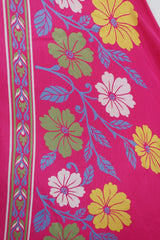 SALE | Athena Maxi Dress - Vintage Sari - Hibiscus Hot Pink - M to L/XL