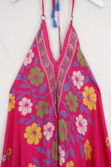 SALE | Athena Maxi Dress - Vintage Sari - Hibiscus Hot Pink - M to L/XL by All About Audrey