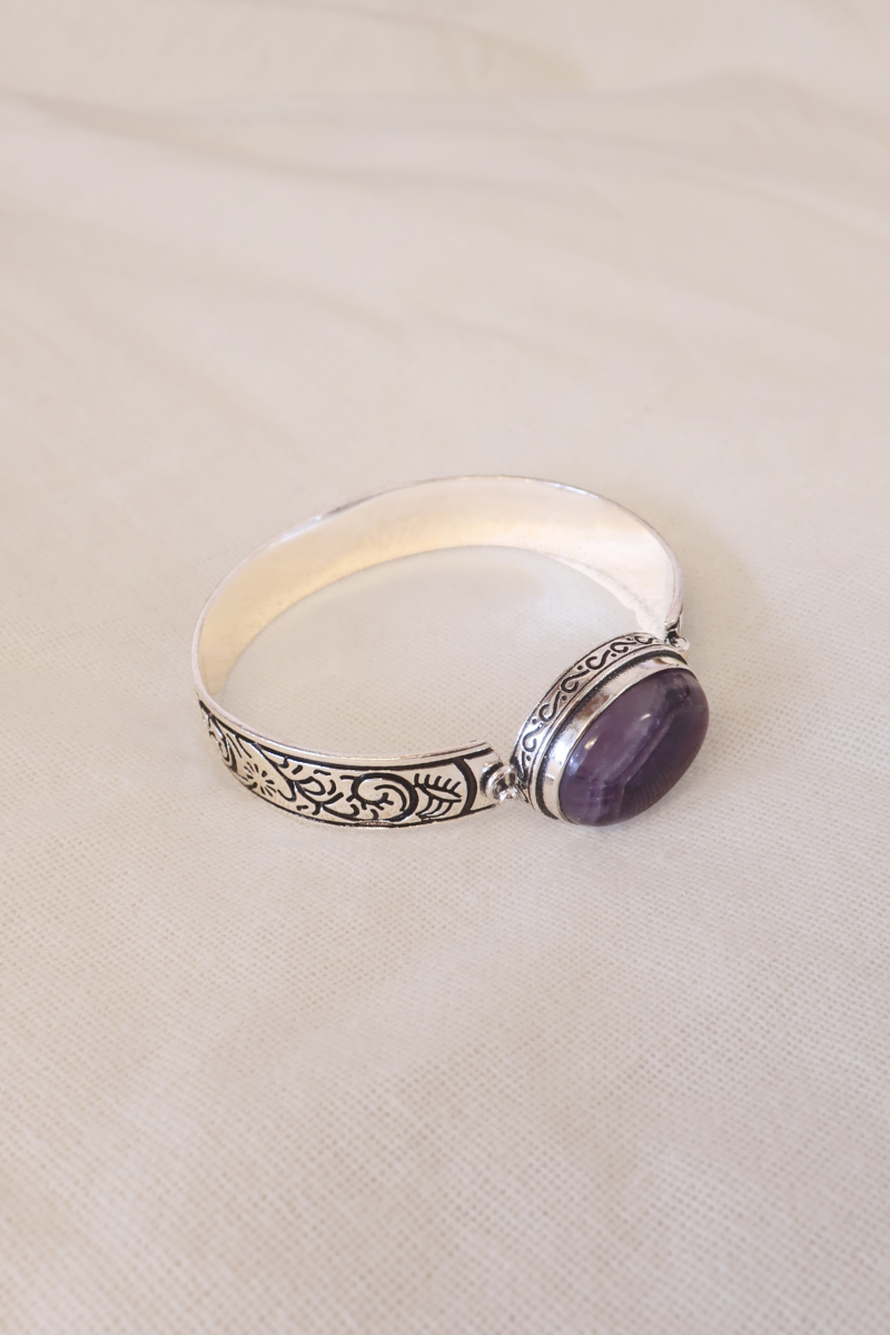Avalon Bracelet in Silver with Amethyst