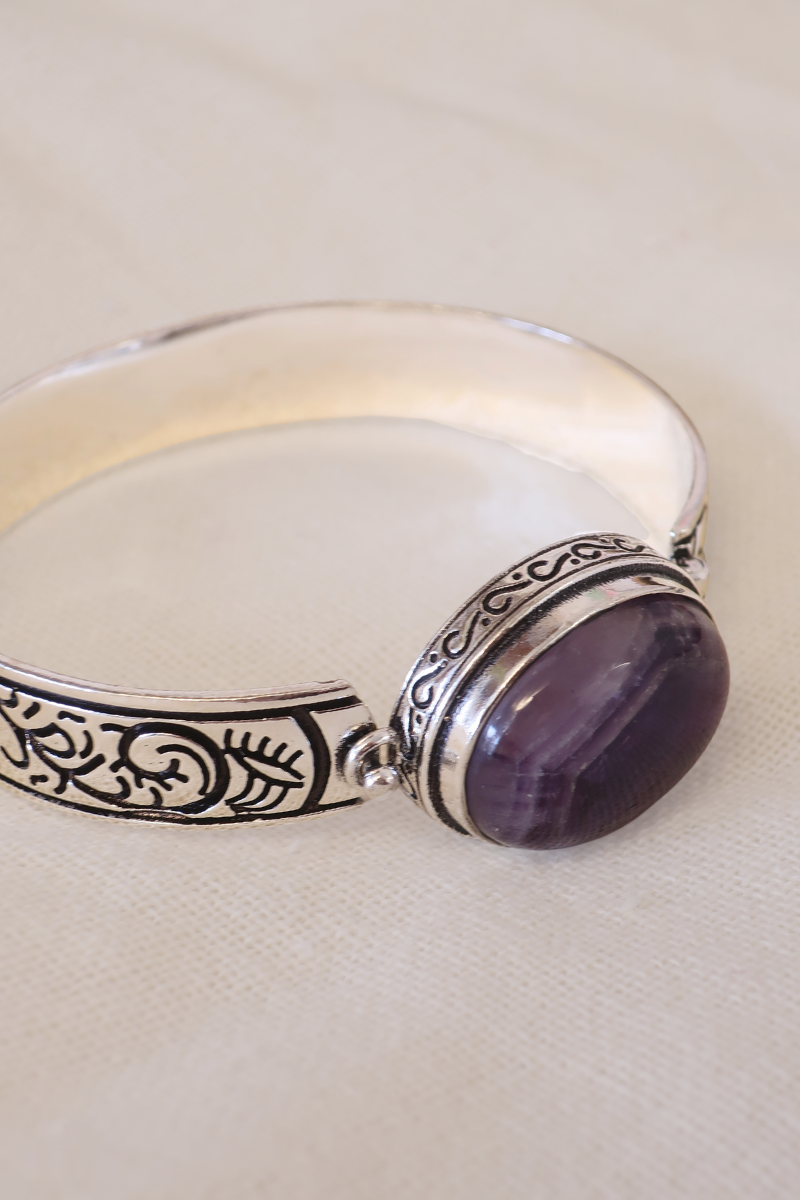 Avalon Bracelet in Silver with Amethyst