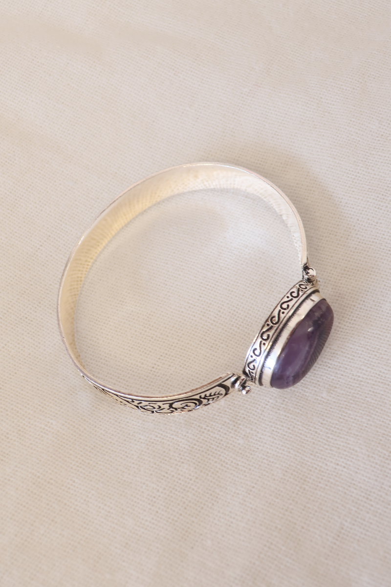 Avalon Bracelet in Silver with Amethyst