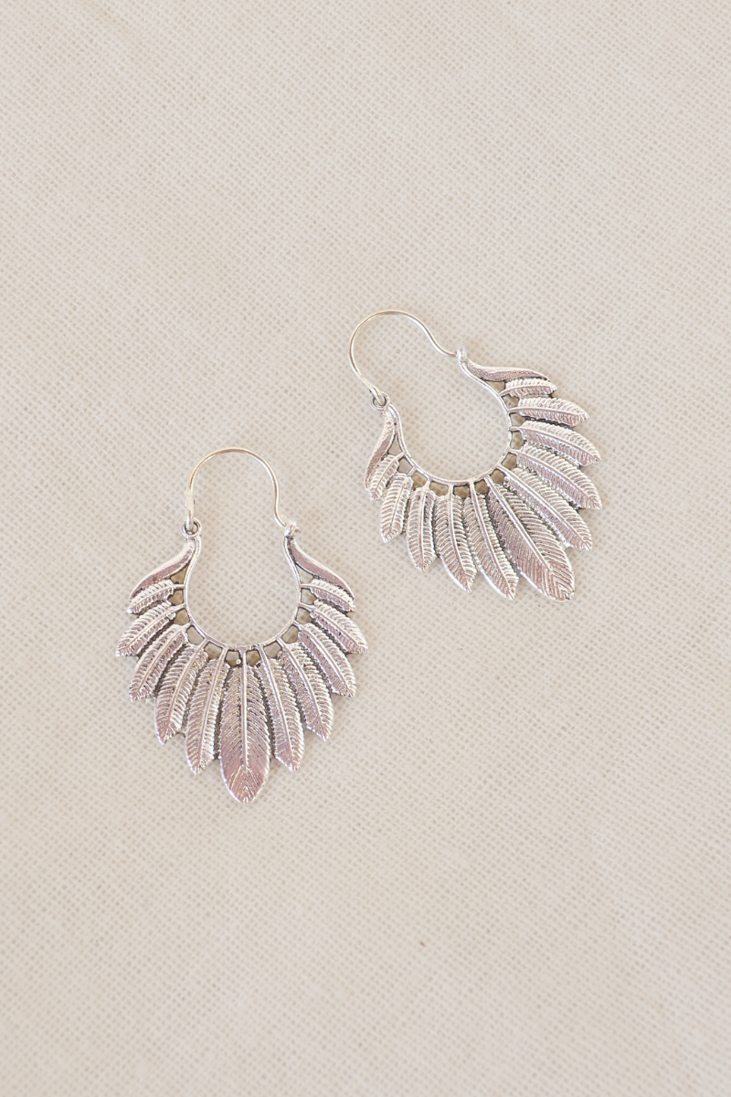 Birds Of A Feather Silver Plated Earrings