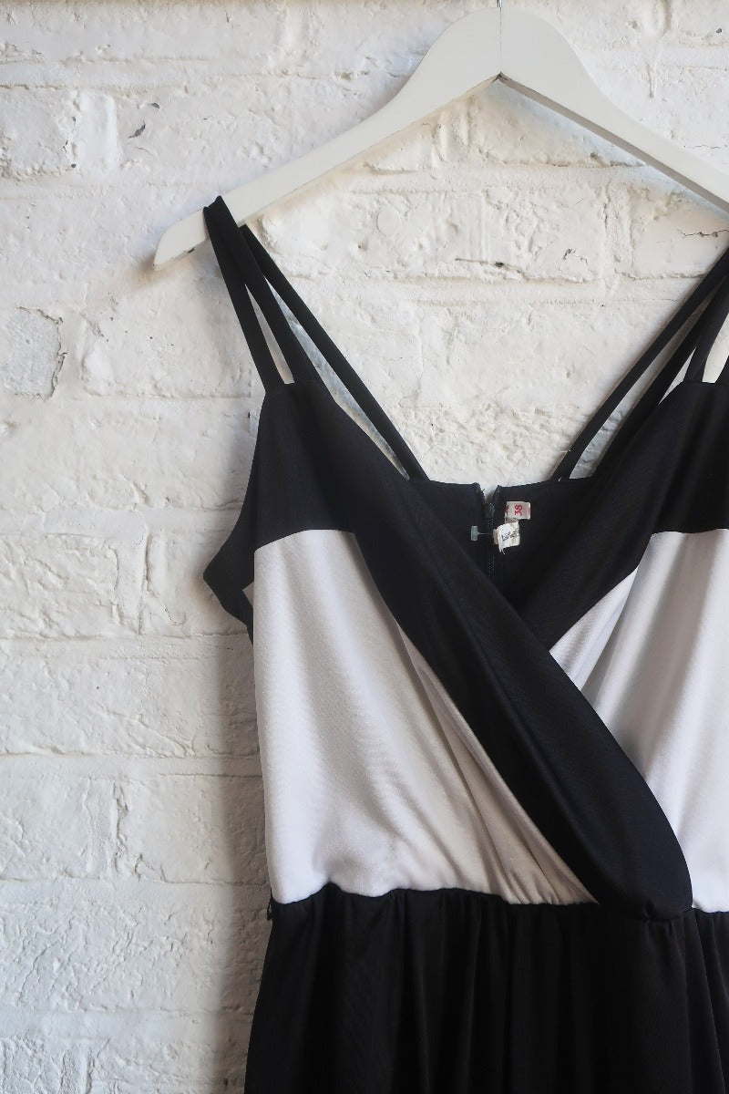 SALE | Vintage Jumpsuit - Black & White Balloon Leg - Size S by All About Audrey