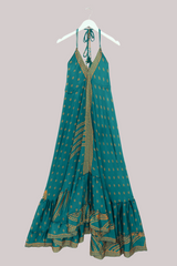 Blossom Halter Maxi Dress - Mermaid Green Mandalas - Free Size M/L by All About Audrey