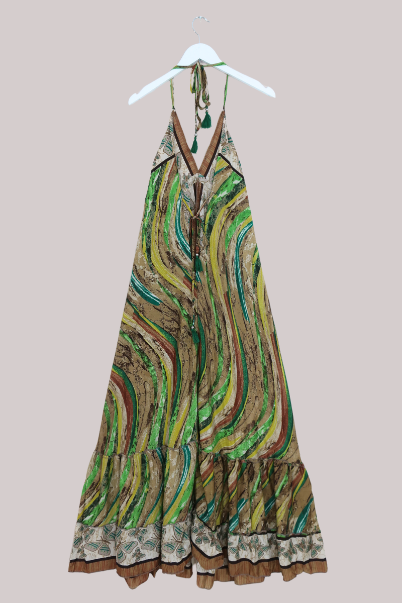Blossom Halter Maxi Dress - You Give Me Butterflies - Free Size M/L by All About Audrey