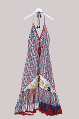 Blossom Halter Maxi Dress - Savannah Stripes - Free Size XL by All About Audrey