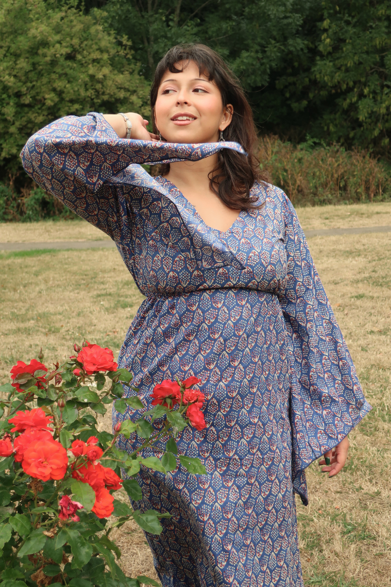 Vanessa Maxi Dress in Cobalt Hyacinth