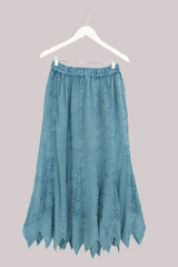 Pixie Maxi Skirt in Pearl Blue Floral - Free Size by All About Audrey