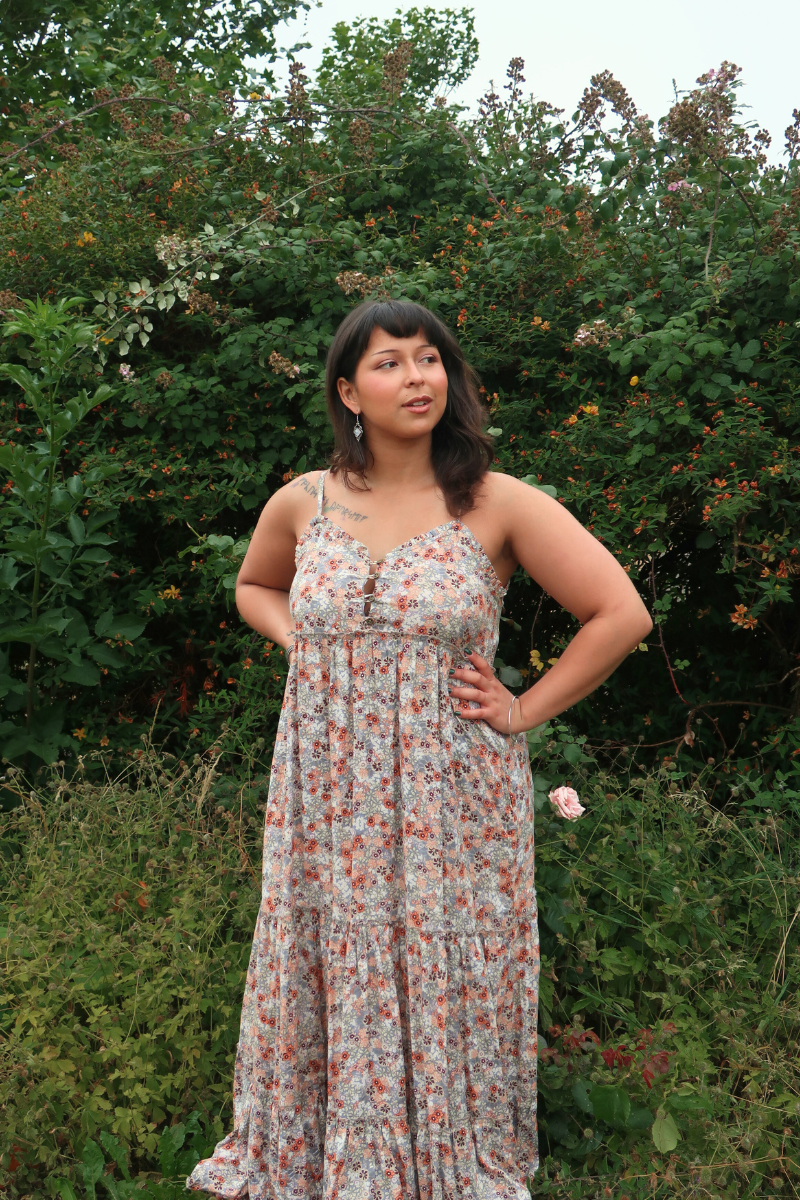 Alice Maxi Dress in Powder Sky Meadow