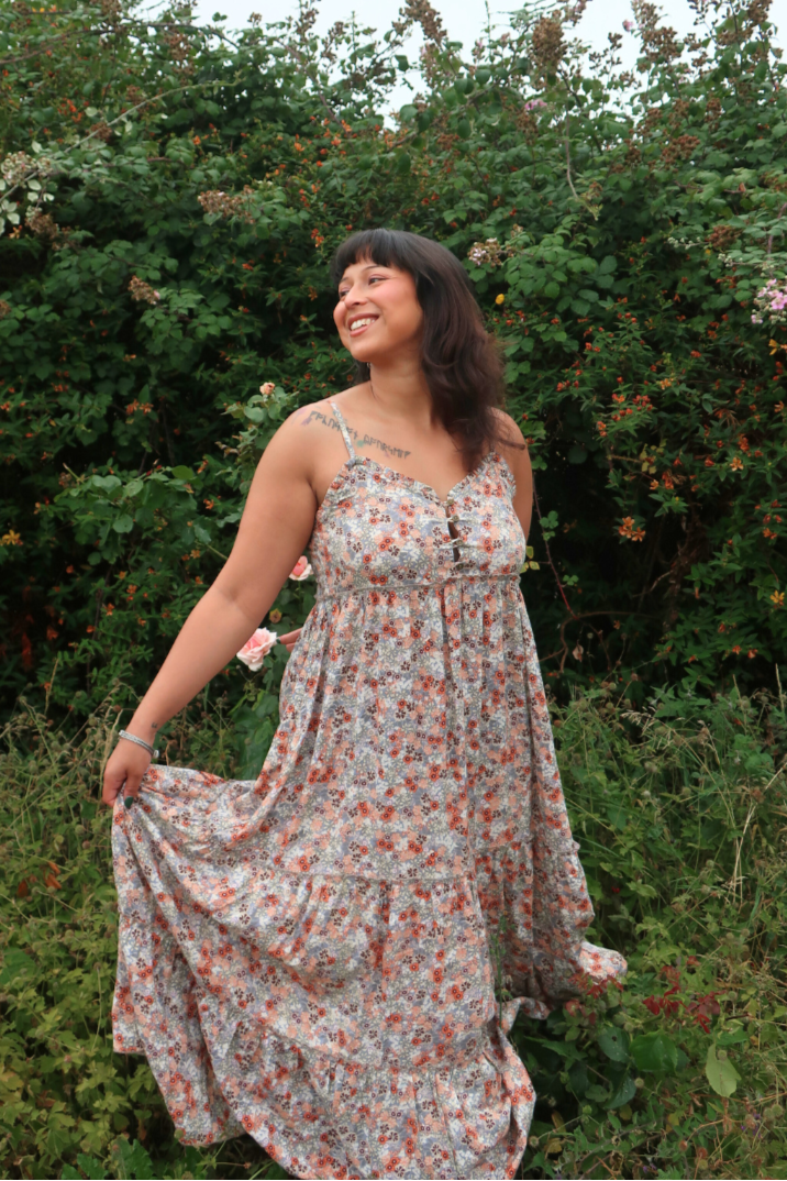 Alice Maxi Dress in Powder Sky Meadow