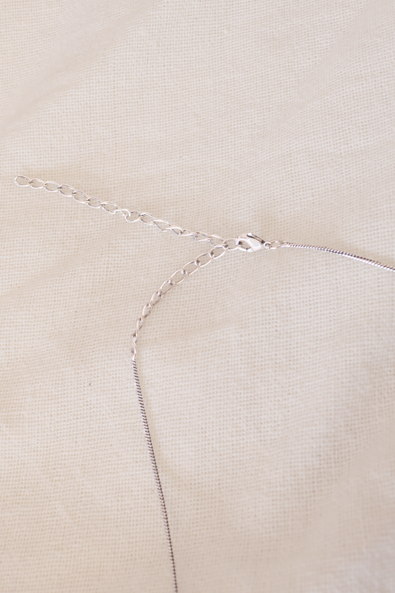 Blue Topaz Droplets Silver Plated Necklace