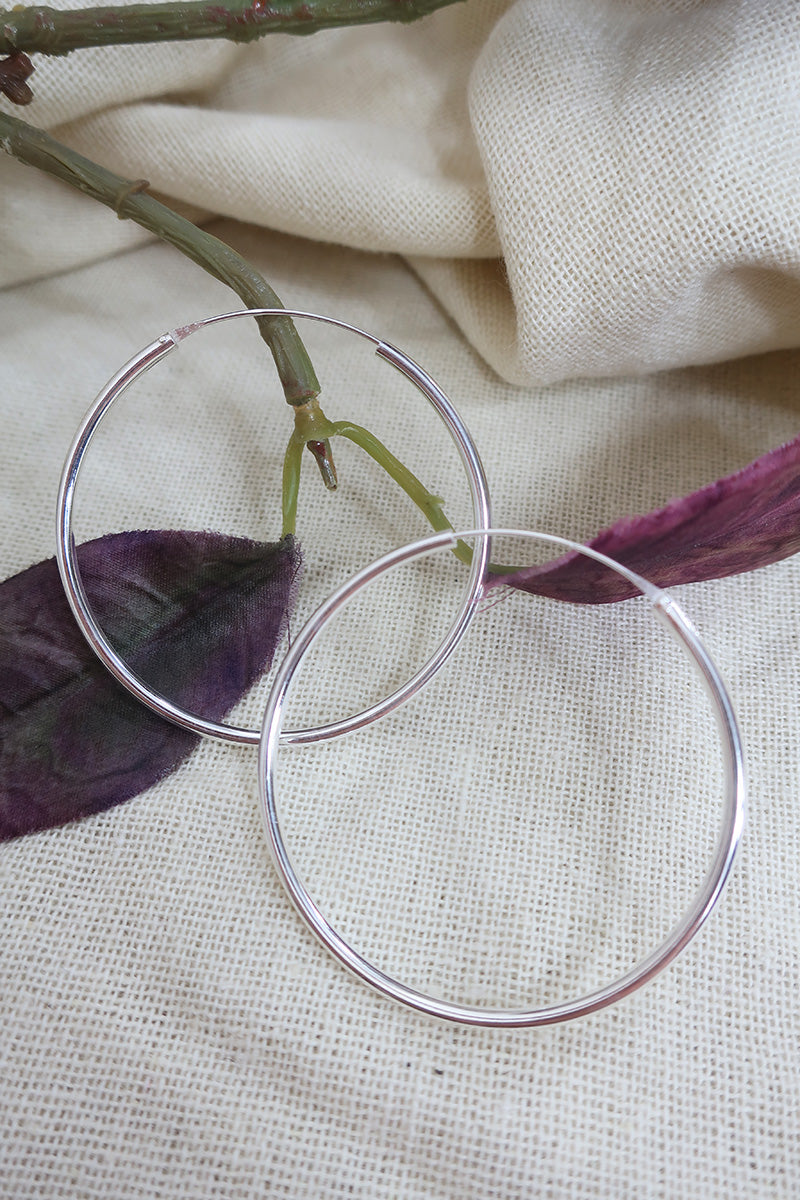 Medium Delicate Hoop Earrings in 925 Silver by all about audrey