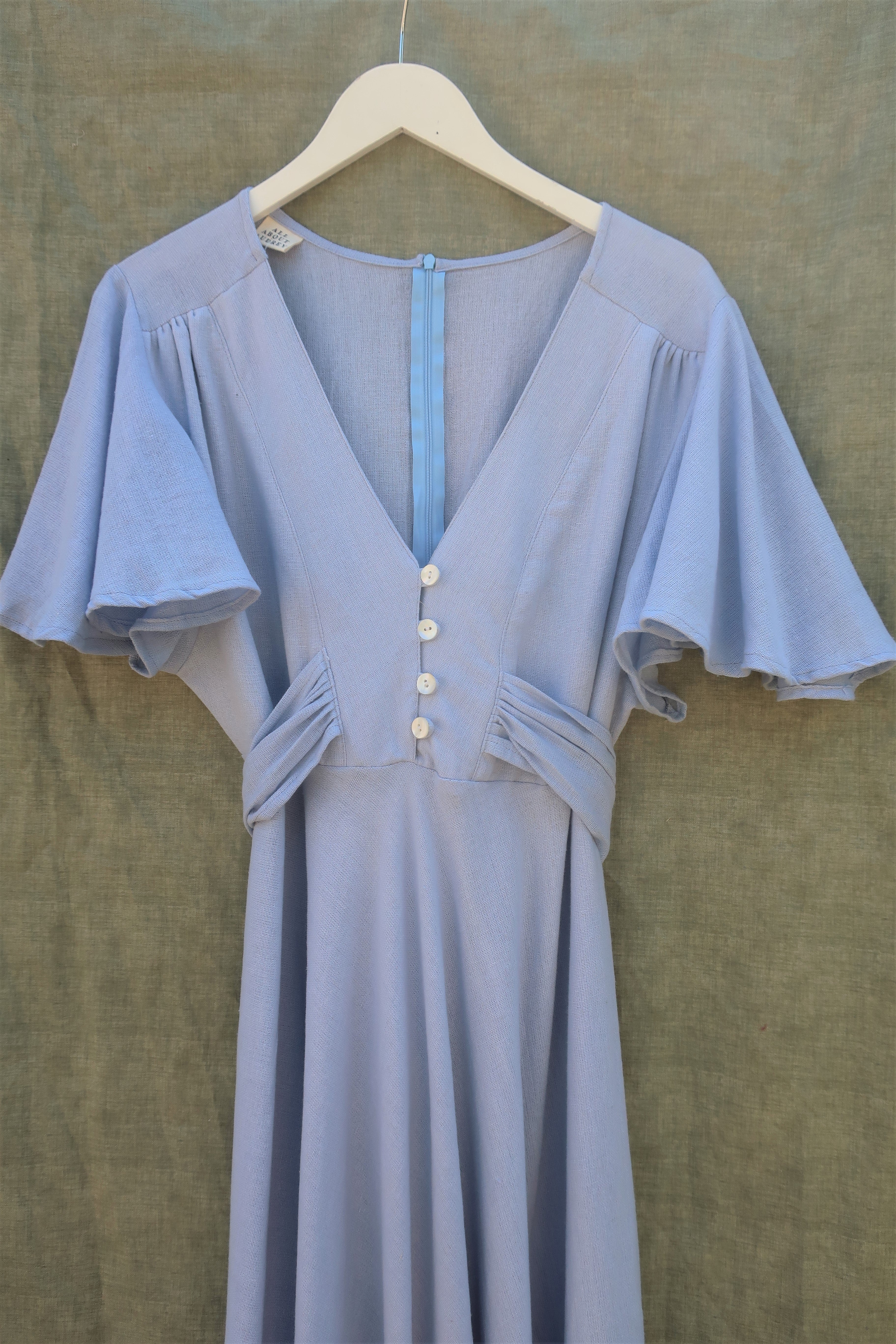 Margot 70s Boho Maxi Dress in Cornflower Blue | All About Audrey All About Audrey Vintage Boutique Margot 70s Boho Maxi Dress in Cornflower Blue | All About Audrey All About Audrey Vintage Boutique