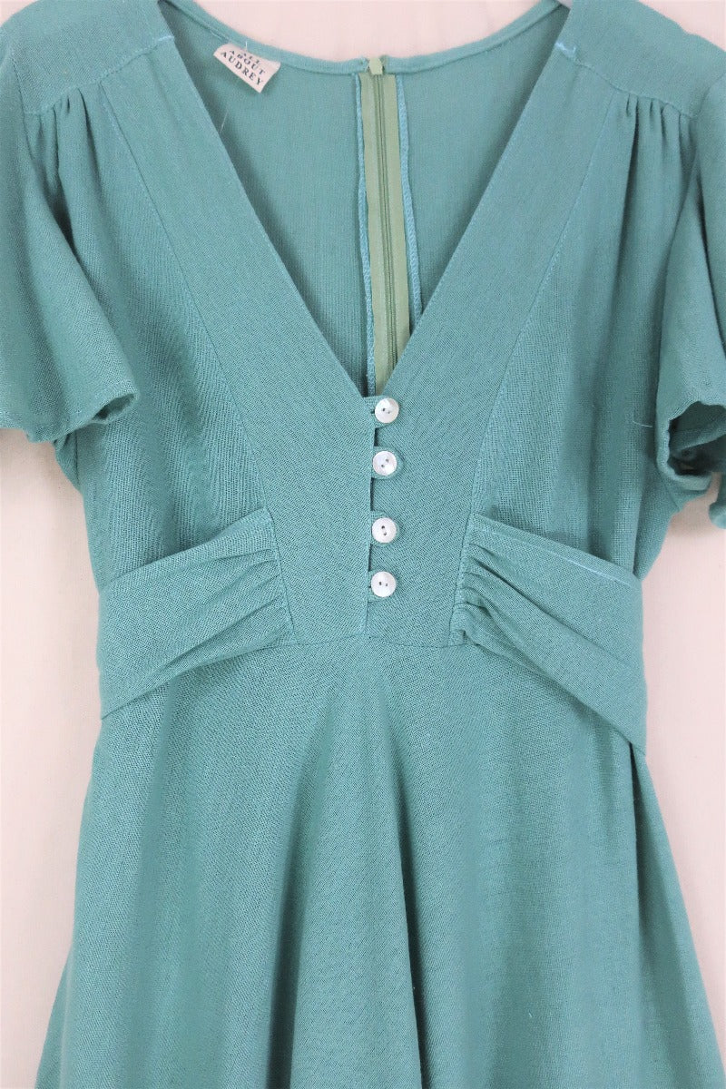 Margot Maxi Dress in Sea Green by All About Audrey