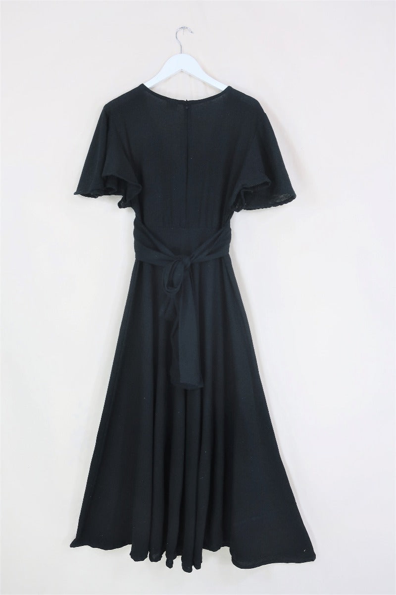 Margot Maxi Dress in Nightshade Black by All About Audrey