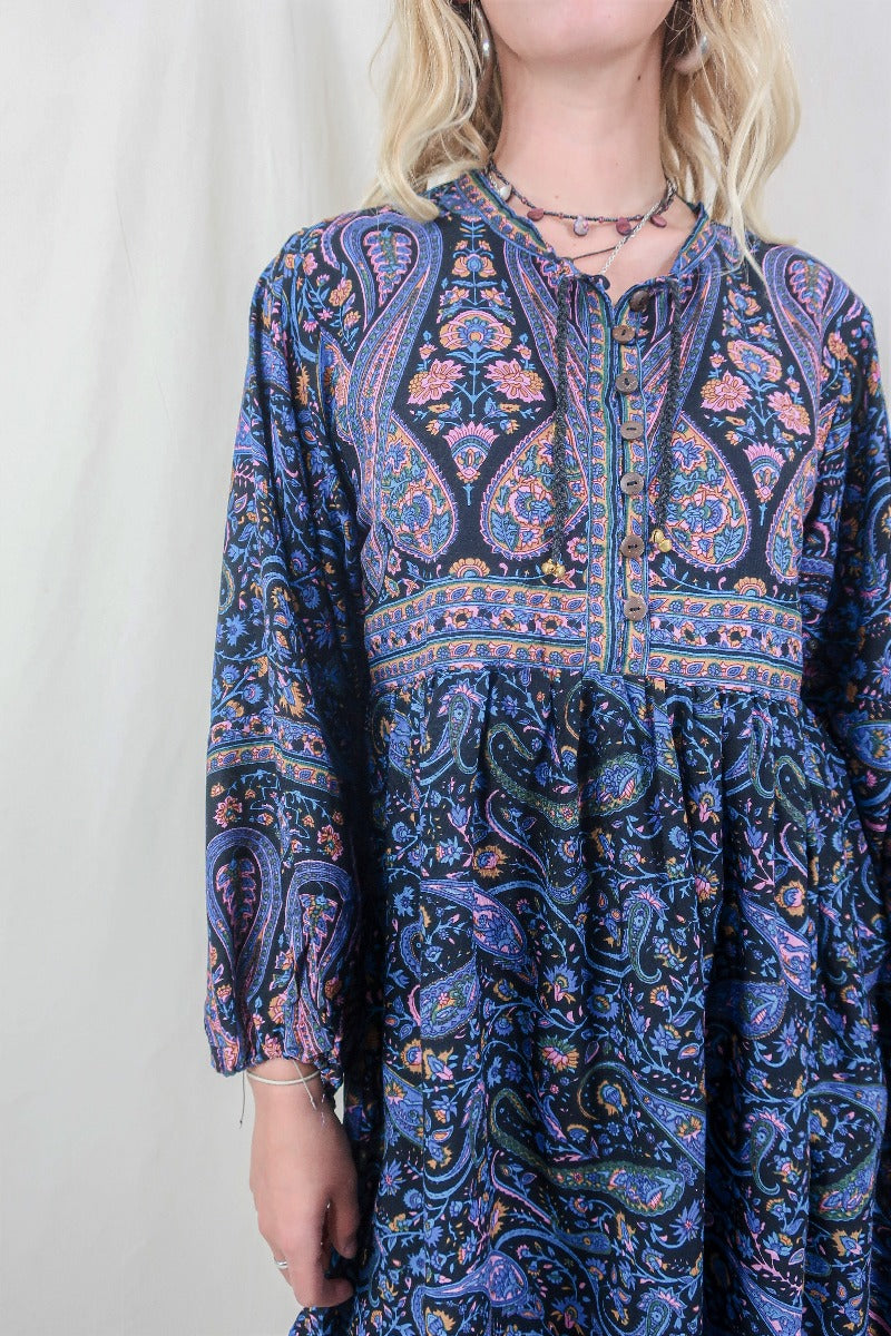 boho mini dress uk Silk Halter Neck Mini Dress Paisley Print Boho Festival Sundress (One Size UK 8-14)