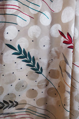 Bonnie Shirt Dress - Desert Sand Ferns - Vintage Indian Sari - Size L/XL