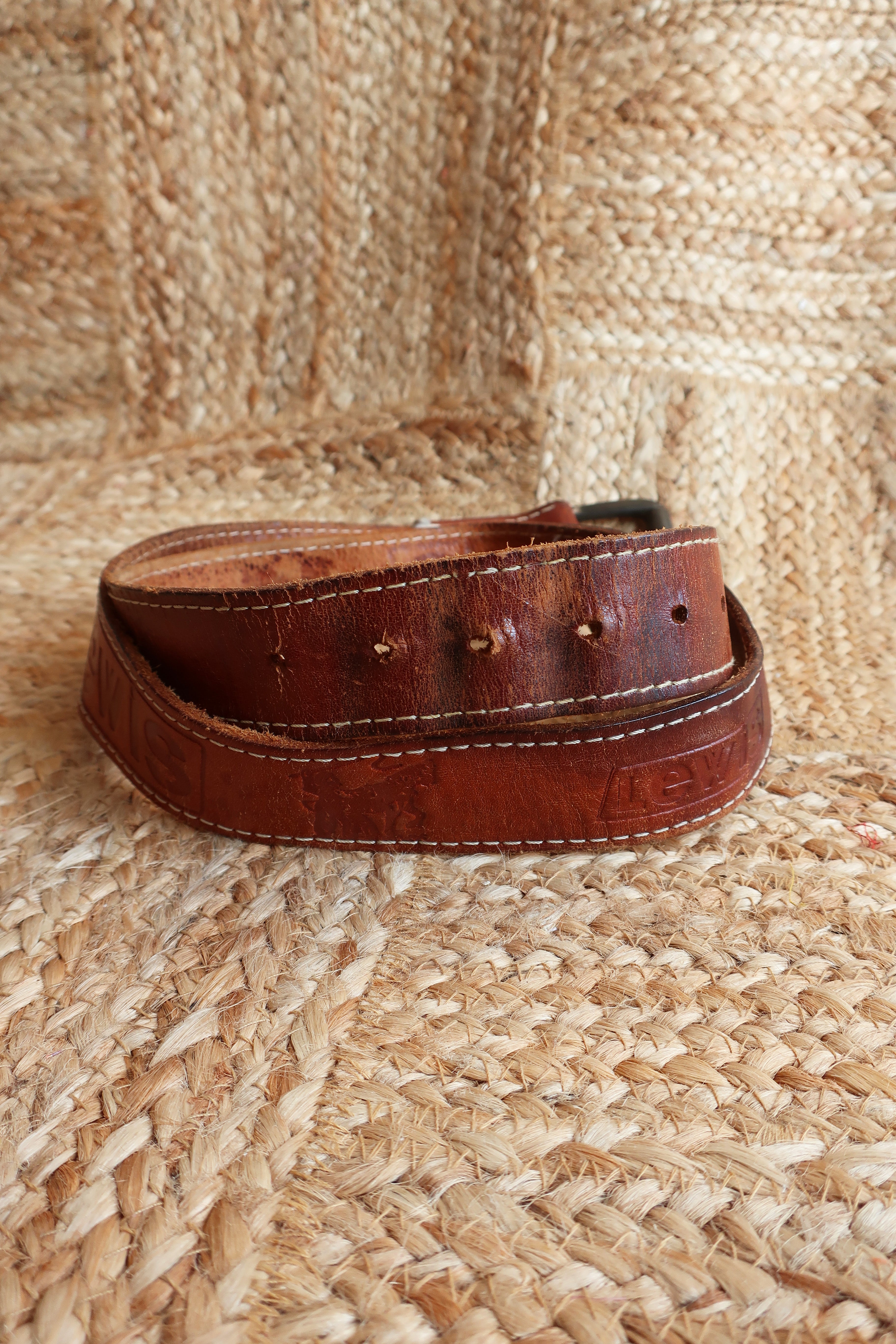 Vintage Belt - Western Style Lewis Leather by All About Audrey