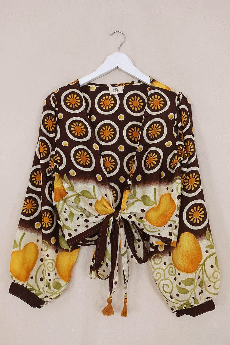 Lola Wrap Top - California Daisies - Size S/M by All About Audrey