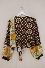 Lola Wrap Top - California Daisies - Size S/M by All About Audrey